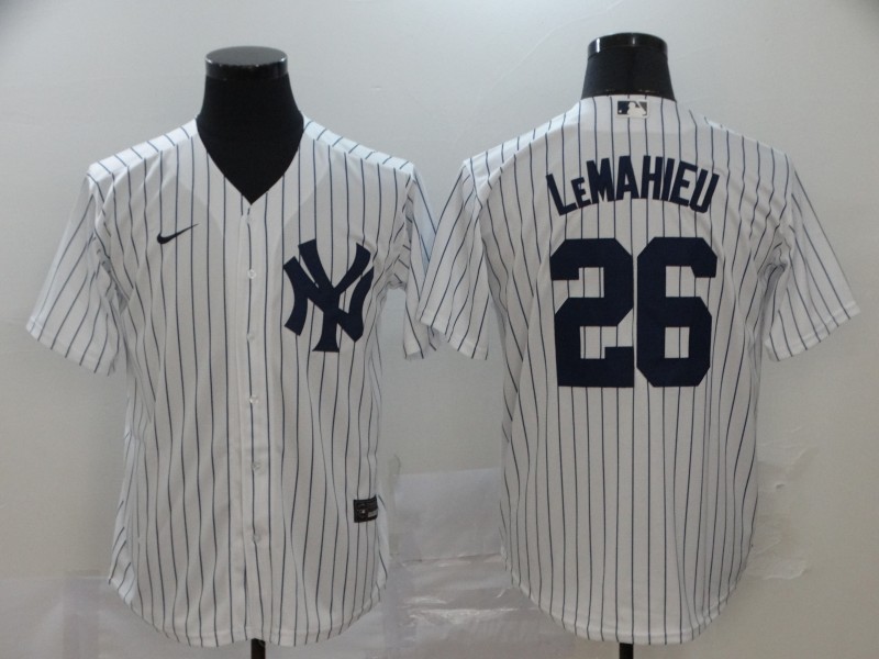 Men's New York Yankees #26 DJ LeMahieu White Flex Base Stitched MLB Jersey